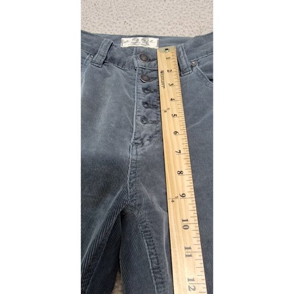 We The Free Womens Gray Corduroy Skinny Leg Pants Mid Rise Button Fly Size 25 - Picture 10 of 13